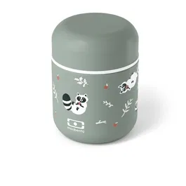 Monbento Lonchera Térmica Pequeña MB Capsule Raccoon, Hermética, Mantiene Comida Caliente y Fresca hasta 5 Horas