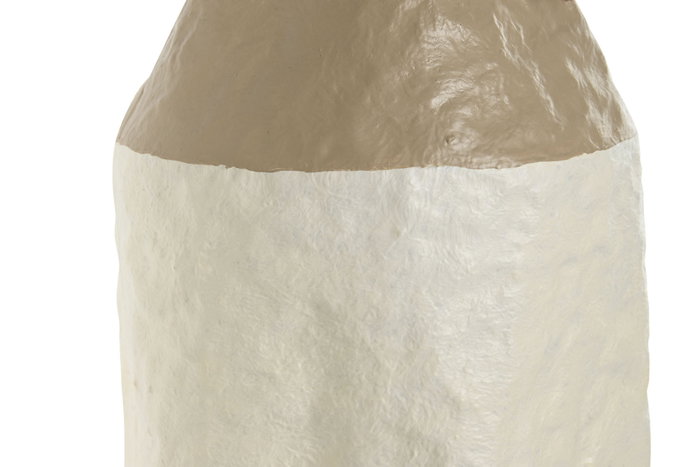 DKD Home Decor Set de 3 Jarrones de Metal Rugoso Blanco y Dorado DKD Home Decor Set de 3 Jarrones de Metal Rugoso Blanco y Dorado