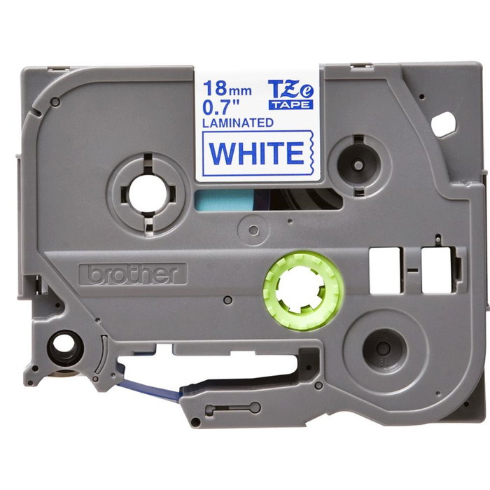 Brother TZe-243 Cinta Laminada 18mm Azul sobre Blanco Brother TZe-243 Cinta Laminada 18mm Azul sobre Blanco