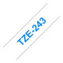 Brother TZe-243 Cinta Laminada 18mm Azul sobre Blanco