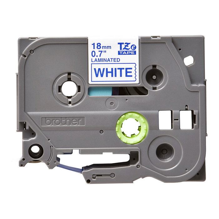 Brother TZe-243 Cinta Laminada 18mm Azul sobre Blanco Brother TZe-243 Cinta Laminada 18mm Azul sobre Blanco