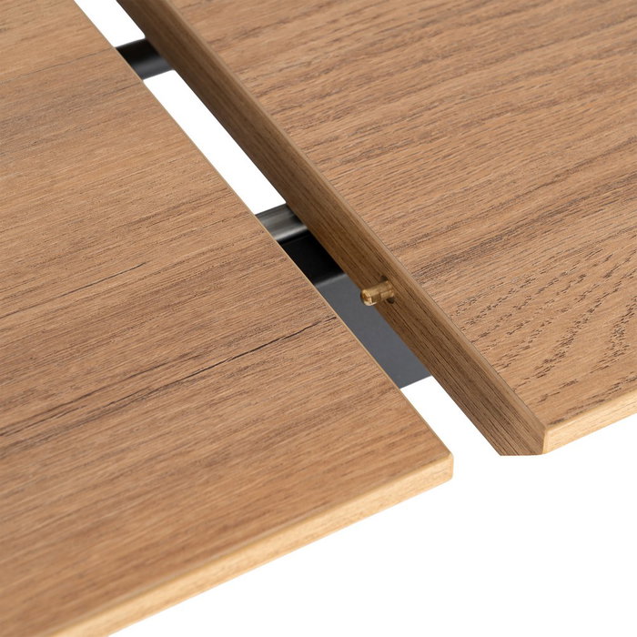 Mesa Extensible Natural Dm-Metal Salón 120 X 80 X 76 cm