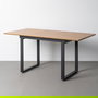 Mesa Extensible Natural Dm-Metal Salón 120 X 80 X 76 cm