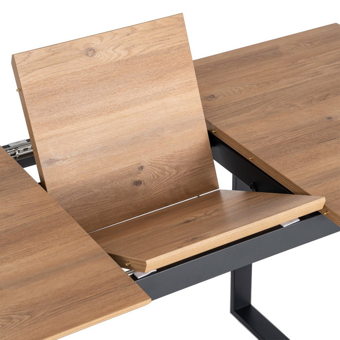 Mesa Extensible Natural Dm-Metal Salón 120 X 80 X 76 cm