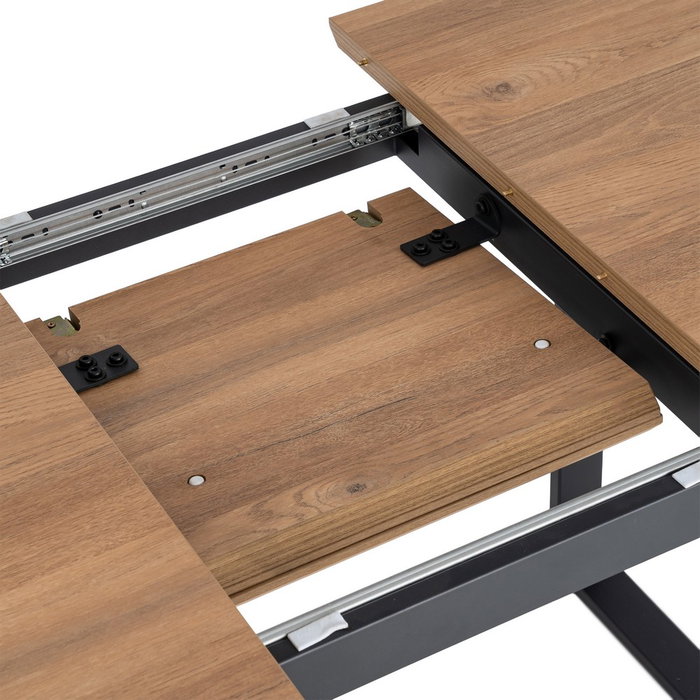 Mesa Extensible Natural Dm-Metal Salón 120 X 80 X 76 cm