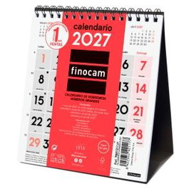 FINOCAM Calendario de Sobremesa 2027 Números Grandes XS Neutro