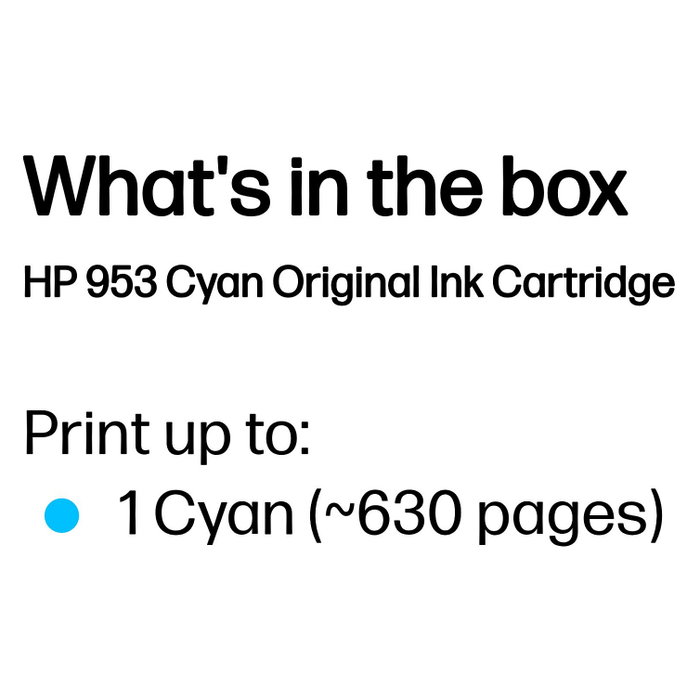 HP Cartucho de Tinta Original 953 Cian