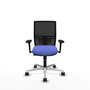 PIQUERAS Y CRESPO Silla de oficina Yunquera Azul claro con Brazos 3D