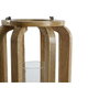 DKD Home Decor Portavelas Mango y Cristal Natural 25x25x35 cm