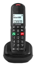 Alcatel XL685 EWE Teléfono analógico inalámbrico dúo con pantalla, identificador de llamadas, altavoz y agenda 100 entradas - Negro