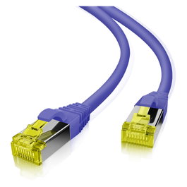 Helos Patchkabel Cat.6a S/FTP 0,5m Púrpura, Amarillo