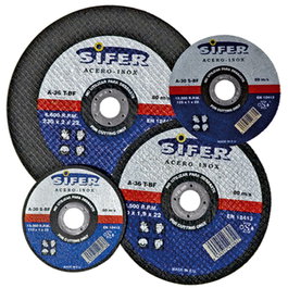 SIFER Disco de corte acero inox 125x1,0x22 A60T-BF
