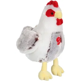 Gipsy Toys Pollo de Peluche con Sonidos, 22 cm, Color Blanco y Marrón, GIP3268060703560