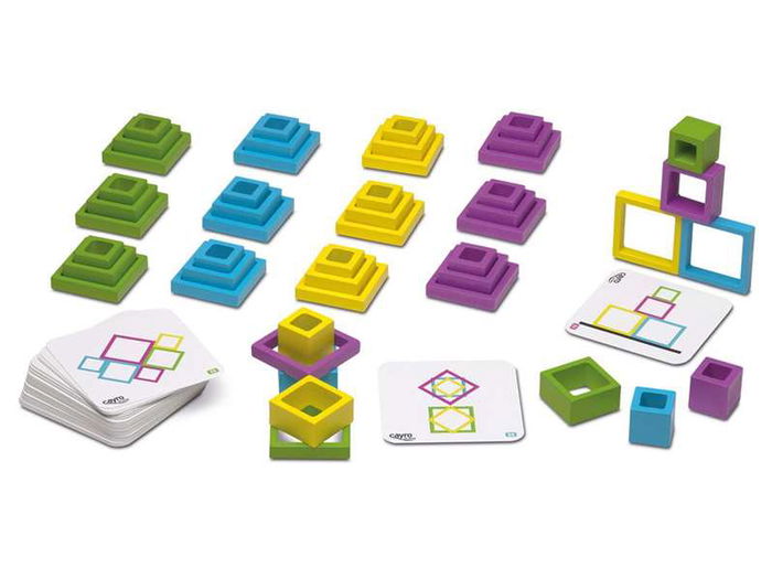 Cayro Juego Encuadra ¡Se El Primero en Conseguir El Reto! Juego de mesa para niños a partir de 8 años, 2 jugadores, plástico, multilingüe