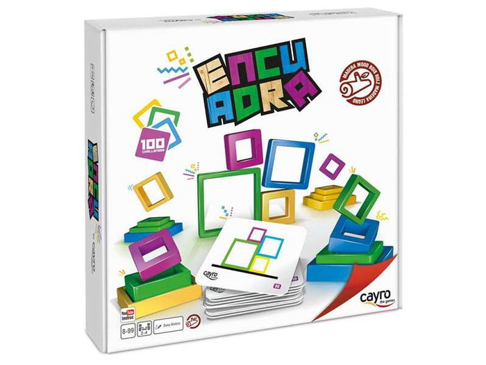 Cayro Juego Encuadra ¡Se El Primero en Conseguir El Reto! Juego de mesa para niños a partir de 8 años, 2 jugadores, plástico, multilingüe