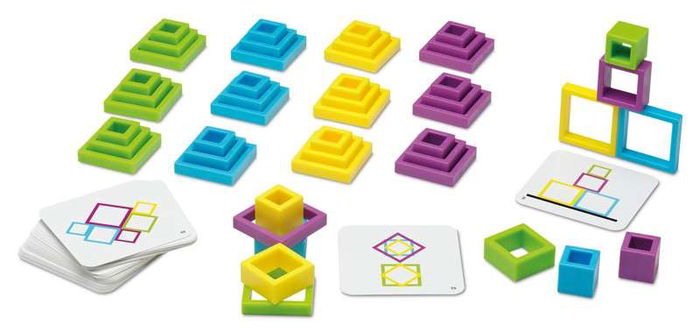 Cayro Juego Encuadra ¡Se El Primero en Conseguir El Reto! Juego de mesa para niños a partir de 8 años, 2 jugadores, plástico, multilingüe