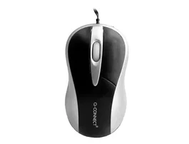 Q-connect Ratón Óptico Mini 800 DPI USB Retráctil 1,5 Ghz Negro
