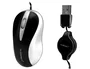 Q-connect Ratón Óptico Mini 800 DPI USB Retráctil 1,5 Ghz Negro