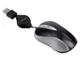 Q-connect Ratón Óptico Mini 800 DPI USB Retráctil 1,5 Ghz Negro