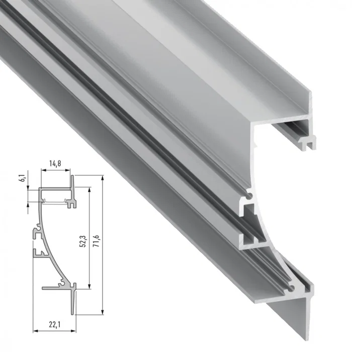 TIANO Perfil Aluminio 2,02M - Lacado Blanco
