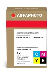 Agfa Photo compatible con Epson T0715 Multipack Negro, Cian, Magenta, Amarillo - 1255 Páginas
