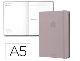 Liderpapel Agenda oficina Antartik 2027 gris A5 bilingüe