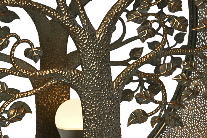 DKD Home Decor Lámpara Sobremesa Dorado Metal 13 x 49 x 40 cm