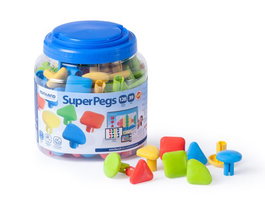 Juego Miniland Superpegs Colores Brillantes (128 Piezas) (2-5 Años)