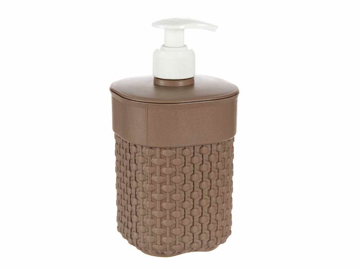 Berilo Dosificador Baño Plástico Marrón 580ml 9x16.5x9cm (Set de 36)