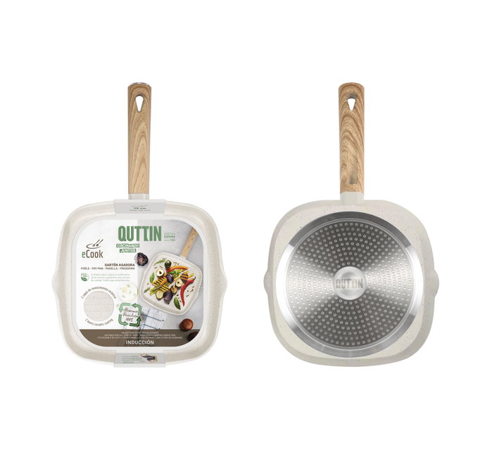 Quttin Sartén Asadora Ecook Antiadherente 28 x 28 cm (6 Unidades) Quttin Sartén Asadora Ecook Antiadherente 28 x 28 cm (6 Unidades)