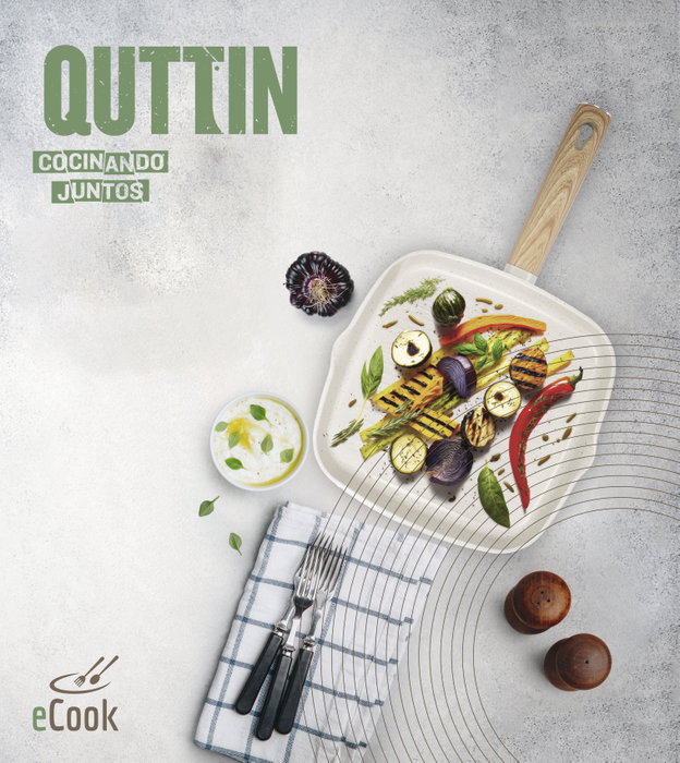 Quttin Sartén Asadora Ecook Antiadherente 28 x 28 cm (6 Unidades) Quttin Sartén Asadora Ecook Antiadherente 28 x 28 cm (6 Unidades)