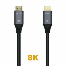 Aisens Cable HDMI V2.1 Ultra Alta Velocidad 8K@60Hz 48Gbps 2m Gris/Negro