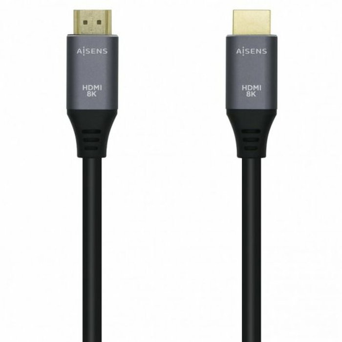 Aisens Cable HDMI V2.1 Ultra Alta Velocidad 8K@60Hz 48Gbps 2m Gris/Negro