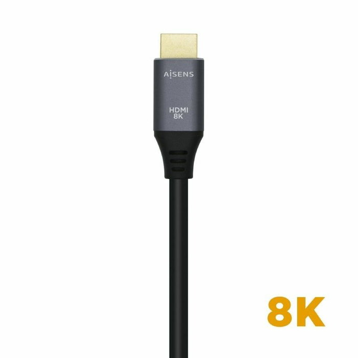 Aisens Cable HDMI V2.1 Ultra Alta Velocidad 8K@60Hz 48Gbps 2m Gris/Negro