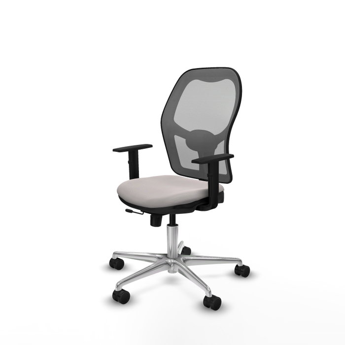 PIQUERAS Y CRESPO Silla de oficina Jorquera con mecanismo Sincro/Traslack, Blanco y Gris PIQUERAS Y CRESPO Silla de oficina Jorquera con mecanismo Sincro/Traslack, Blanco y Gris