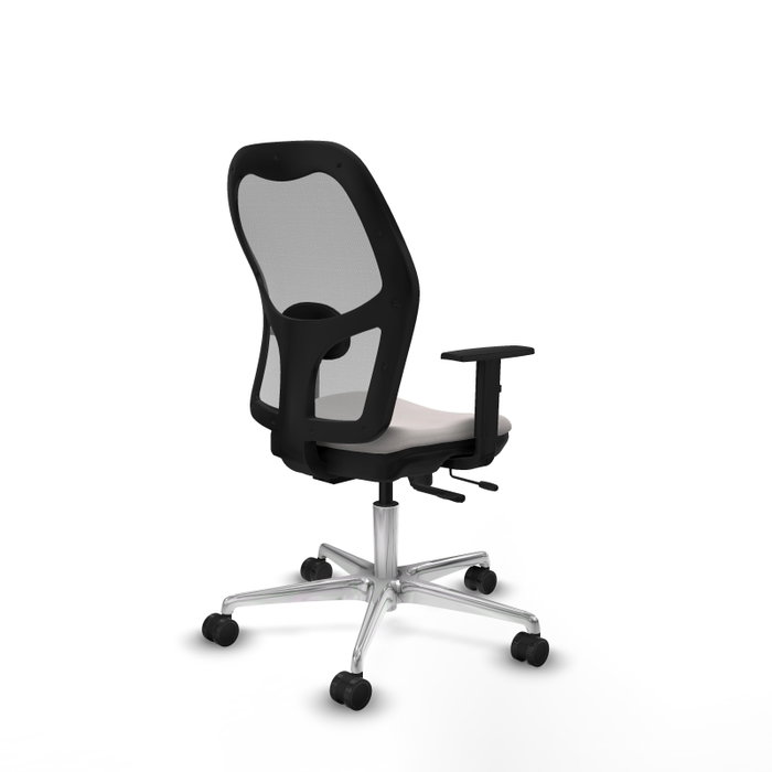 PIQUERAS Y CRESPO Silla de oficina Jorquera con mecanismo Sincro/Traslack, Blanco y Gris PIQUERAS Y CRESPO Silla de oficina Jorquera con mecanismo Sincro/Traslack, Blanco y Gris