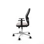 PIQUERAS Y CRESPO Silla de oficina Jorquera con mecanismo Sincro/Traslack, Blanco y Gris