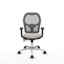 PIQUERAS Y CRESPO Silla de oficina Jorquera con mecanismo Sincro/Traslack, Blanco y Gris