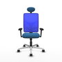 PIQUERAS Y CRESPO Silla de oficina Motilla con mecanismo Sincro, Azul