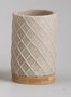 DKD Home Decor Vaso Resina Bambú 7,5x7,5x10 Beige (Pack de 2)