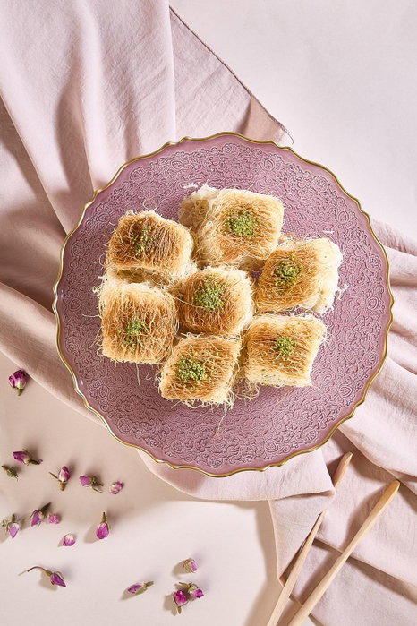 Hermia Plato para Servir Pasteles Damson en Vidrio 28 cm