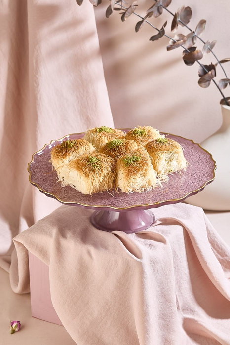 Hermia Plato para Servir Pasteles Damson en Vidrio 28 cm