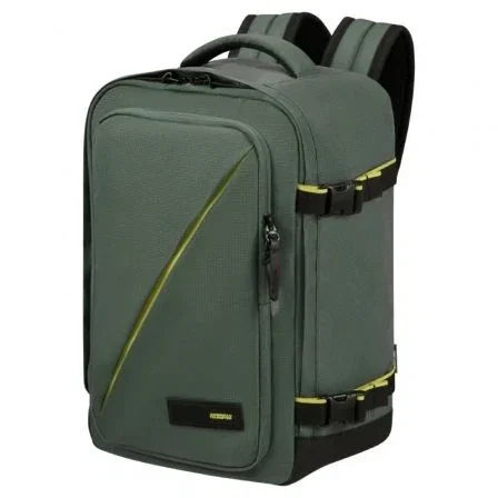 Mochila american tourister take2cabin s capacidad 24.2l verde