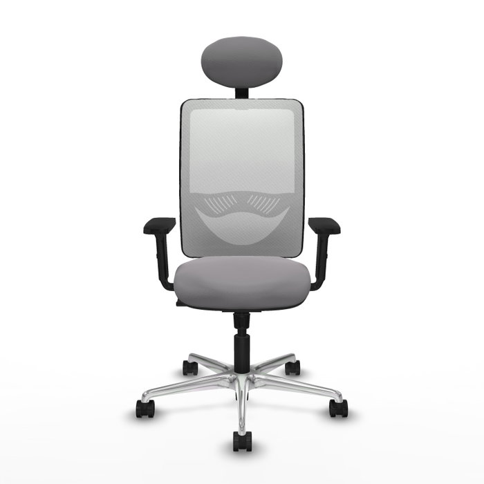 PIQUERAS Y CRESPO Silla de oficina Zulema con mecanismo Sincro, Gris y Blanco PIQUERAS Y CRESPO Silla de oficina Zulema con mecanismo Sincro, Gris y Blanco