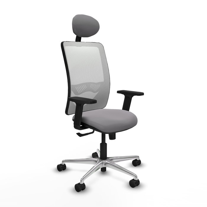 PIQUERAS Y CRESPO Silla de oficina Zulema con mecanismo Sincro, Gris y Blanco PIQUERAS Y CRESPO Silla de oficina Zulema con mecanismo Sincro, Gris y Blanco