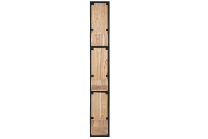 DKD Home Decor Estantería de Teca y Metal Natural 110x27x195
