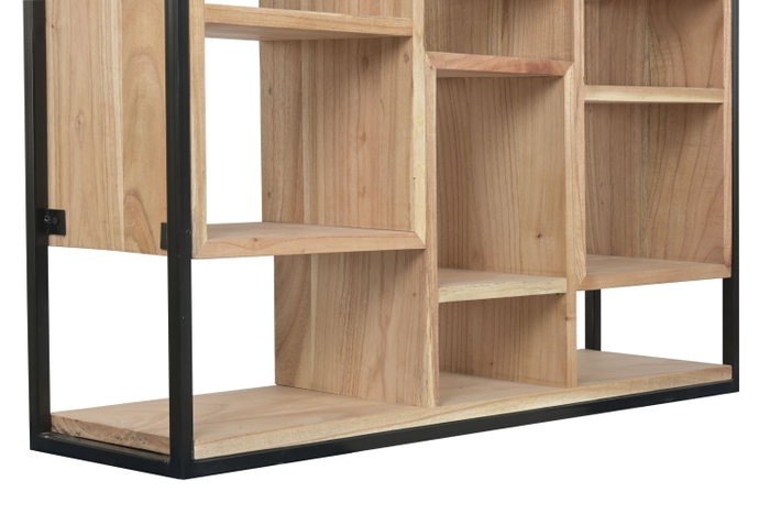 DKD Home Decor Estantería de Teca y Metal Natural 110x27x195 DKD Home Decor Estantería de Teca y Metal Natural 110x27x195