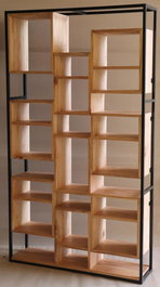 DKD Home Decor Estantería de Teca y Metal Natural 110x27x195