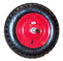 SIFER Rueda Neumática para Carretilla de Obra 35 cm con Llanta de Metal y Eje de 25 cm
