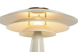 DKD Home Decor Futul25 Lámpara Sobremesa Moderno Blanco Metal 38 x 50 x 38 cm